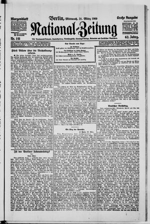 Nationalzeitung on Mar 31, 1909