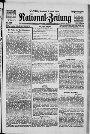 Nationalzeitung on Apr 7, 1909