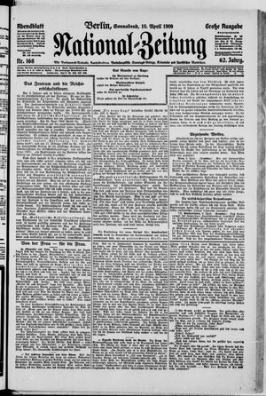 Nationalzeitung on Apr 10, 1909