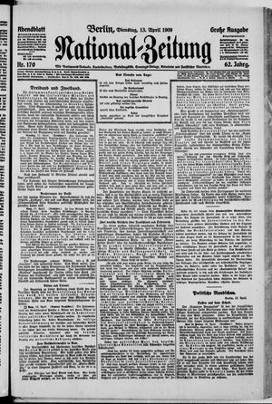 National-Zeitung vom 13.04.1909