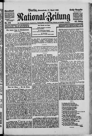 Nationalzeitung on Apr 17, 1909