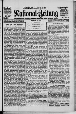 National-Zeitung vom 19.04.1909