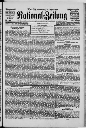 Nationalzeitung vom 22.04.1909