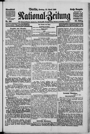 Nationalzeitung vom 23.04.1909
