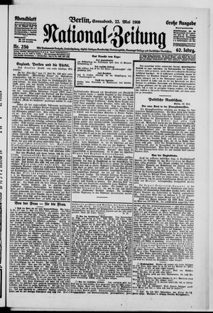 Nationalzeitung vom 22.05.1909