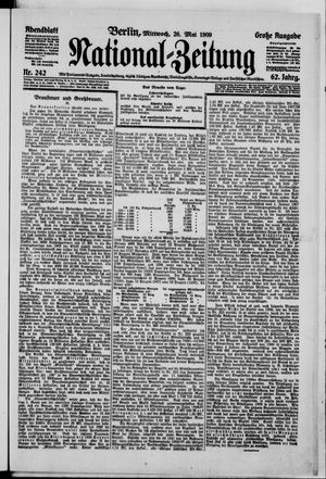 Nationalzeitung vom 26.05.1909