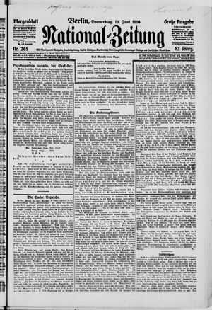 Nationalzeitung vom 10.06.1909