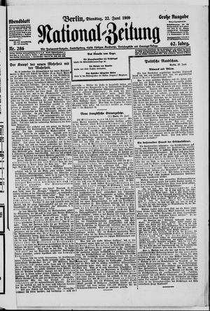 Nationalzeitung vom 22.06.1909