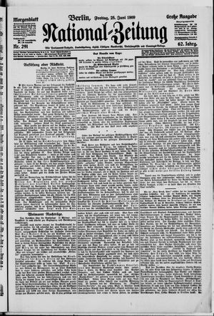 Nationalzeitung vom 25.06.1909