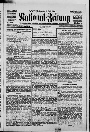 Nationalzeitung vom 02.07.1909