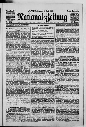 Nationalzeitung vom 02.07.1909