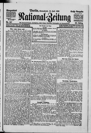Nationalzeitung vom 10.07.1909