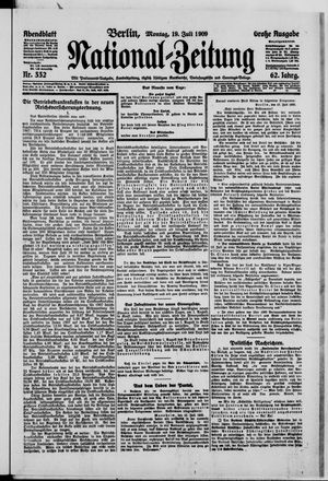 Nationalzeitung vom 19.07.1909