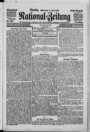 Nationalzeitung vom 21.07.1909