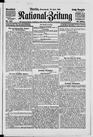 Nationalzeitung vom 24.07.1909