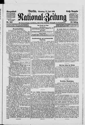 Nationalzeitung vom 27.07.1909