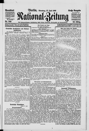 Nationalzeitung vom 27.07.1909