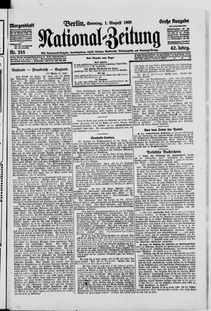 Nationalzeitung vom 01.08.1909