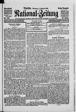 Nationalzeitung vom 02.08.1909