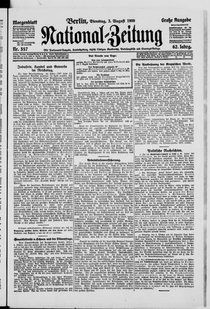 Nationalzeitung vom 03.08.1909