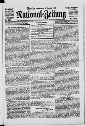Nationalzeitung vom 07.08.1909