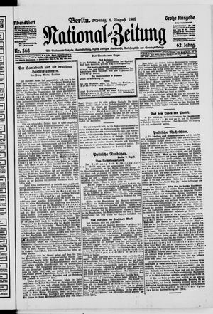 Nationalzeitung vom 09.08.1909