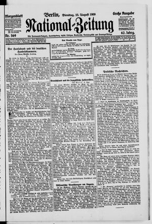 Nationalzeitung vom 10.08.1909