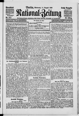 Nationalzeitung vom 11.08.1909