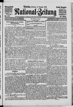 Nationalzeitung vom 13.08.1909