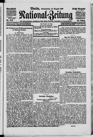 Nationalzeitung vom 14.08.1909