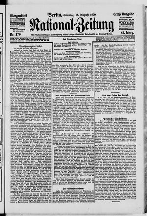 Nationalzeitung vom 15.08.1909