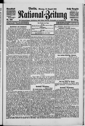 Nationalzeitung vom 16.08.1909