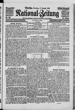 Nationalzeitung vom 17.08.1909