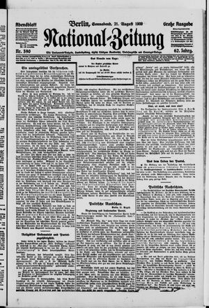 Nationalzeitung vom 21.08.1909