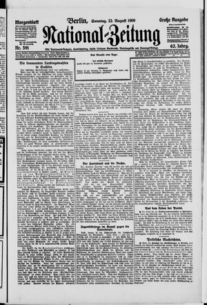 Nationalzeitung vom 22.08.1909