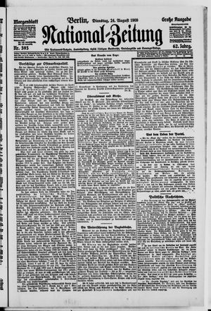 Nationalzeitung vom 24.08.1909