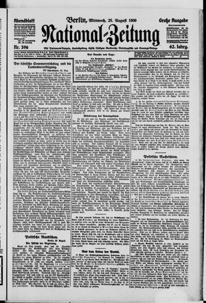 Nationalzeitung vom 25.08.1909