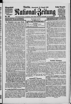 Nationalzeitung vom 28.08.1909