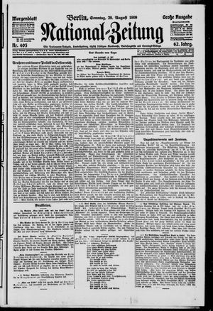 Nationalzeitung vom 29.08.1909