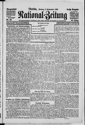Nationalzeitung vom 03.09.1909