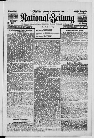 Nationalzeitung vom 03.09.1909