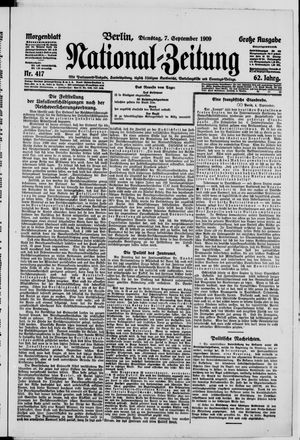 Nationalzeitung vom 07.09.1909