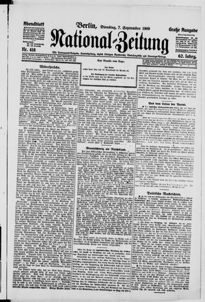 Nationalzeitung vom 07.09.1909