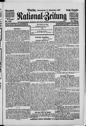 Nationalzeitung vom 11.09.1909