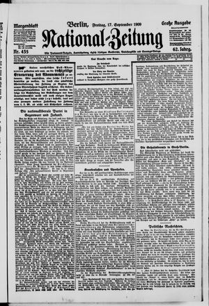 Nationalzeitung vom 17.09.1909