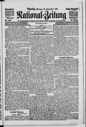 Nationalzeitung vom 20.09.1909