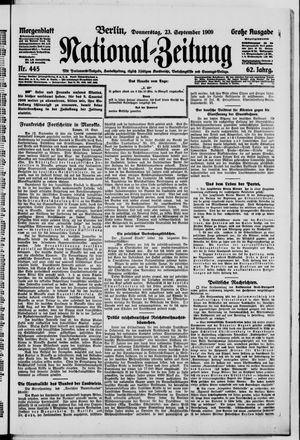 Nationalzeitung vom 23.09.1909