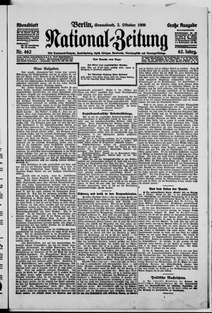 National-Zeitung vom 02.10.1909