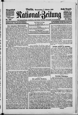 Nationalzeitung vom 07.10.1909