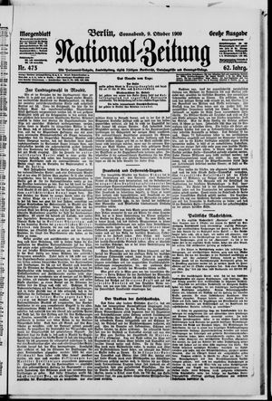 Nationalzeitung vom 09.10.1909